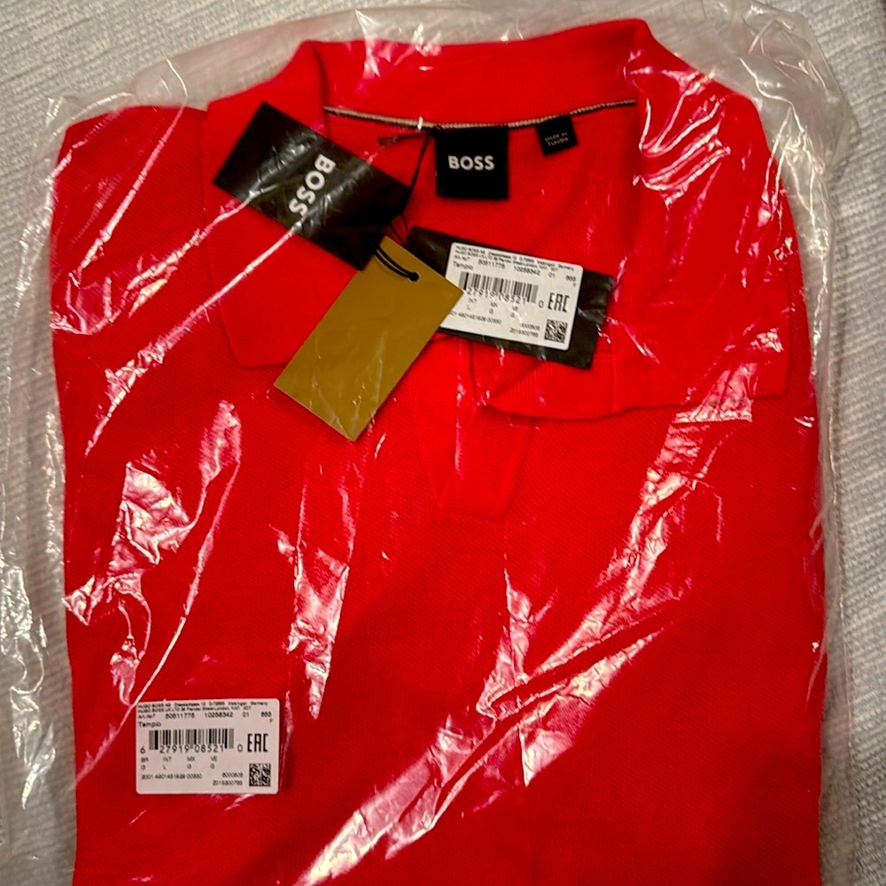 Boss knit mesh Polo with Tags (Large Slim Fit)